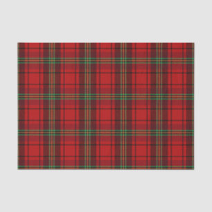 Red Black Green Cozy Plaids Tissue Paper