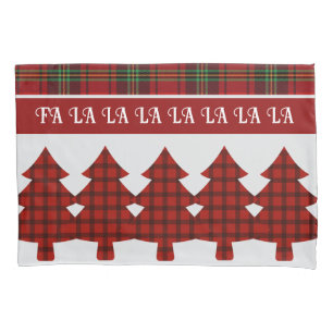 Red Black Green Cozy Tartan Pillowcase
