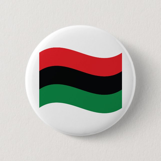 Red, Black & Green Flag 2 Inch Round Button (Front)