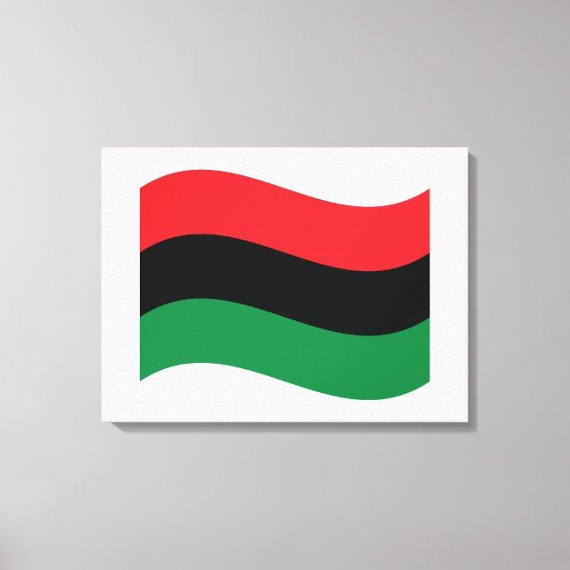 Red, Black & Green Flag Canvas Print (Front)