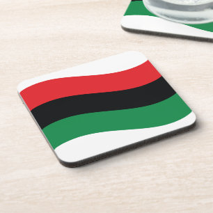 Red, Black & Green Flag Coaster