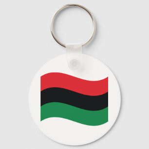 Red, Black & Green Flag Keychain