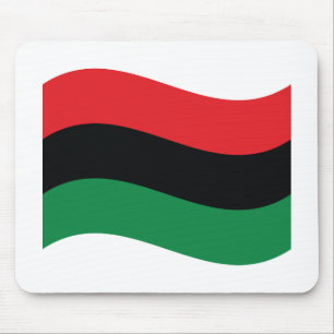 Red, Black & Green Flag Mouse Pad