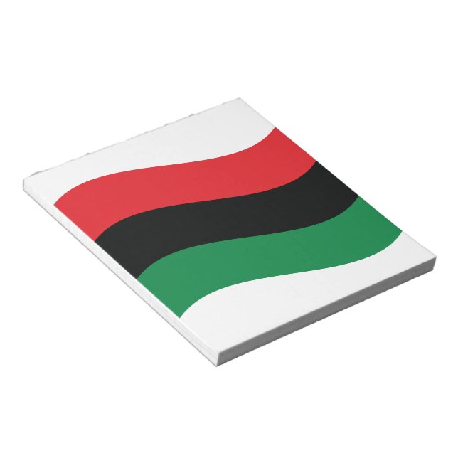 Red, Black & Green Flag Notepad (Angled)