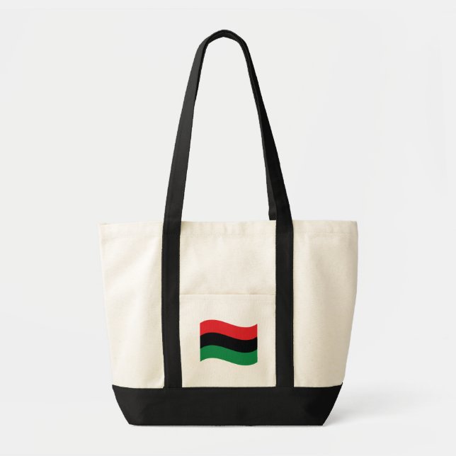Red, Black & Green Flag Tote Bag (Front)