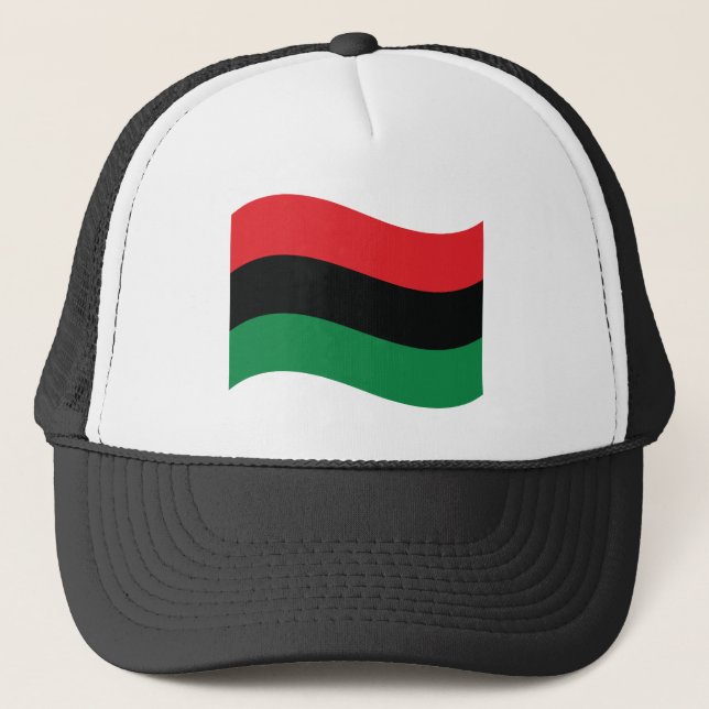 Red, Black & Green Flag Trucker Hat (Front)