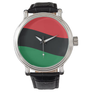 Red, Black & Green Flag Watch