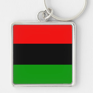 Red, Black, Green Pan African Flag Keychain