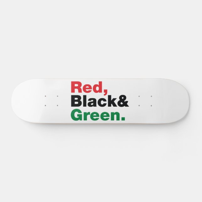 Red, Black & Green. Skateboard (Horz)