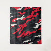 Red Black Grey White Camouflage Camo Pattern