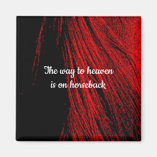 Red & Black Horse Mane Magnet