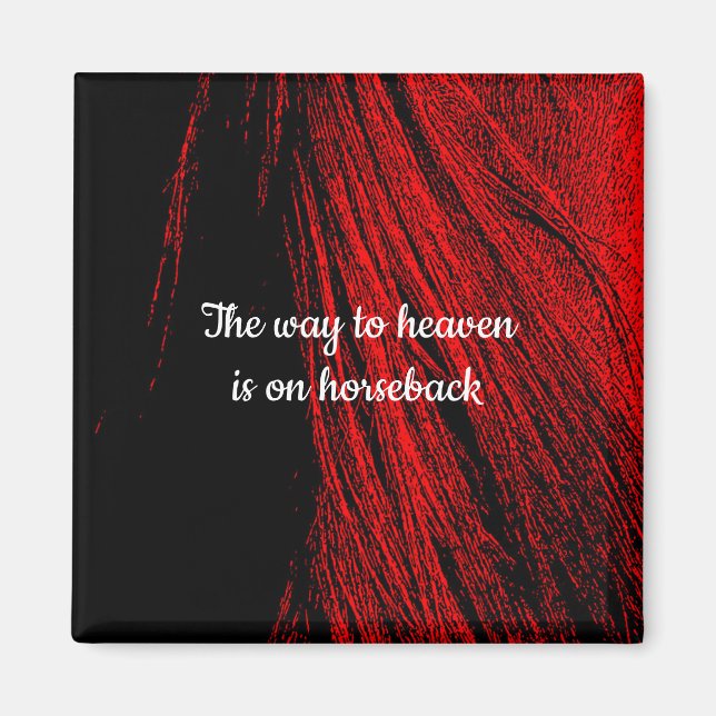 Red & Black Horse Mane Magnet (Front)