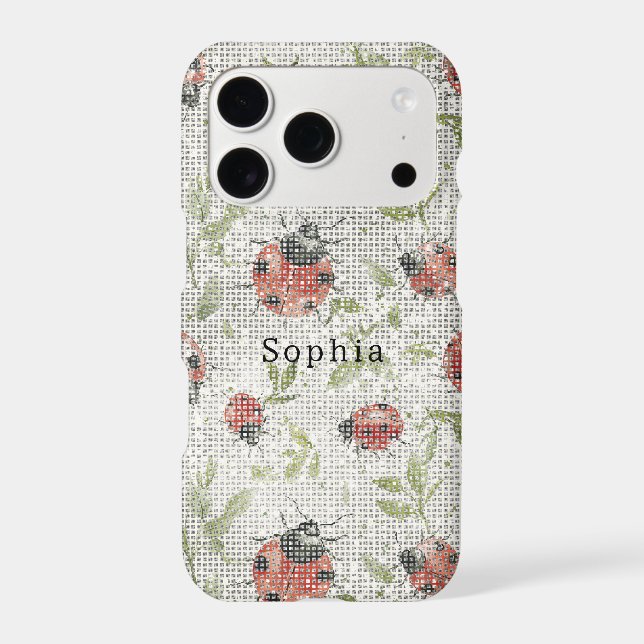 Red Black Ladybugs Sparkle (Verso)