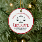 Red Black Law School Graduation Custom Christmas