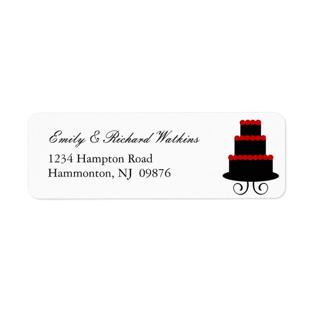Red & Black Layer Cake Label (Front)