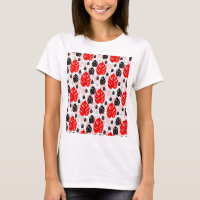 Red Black Leaf Illustration Pattern Design 