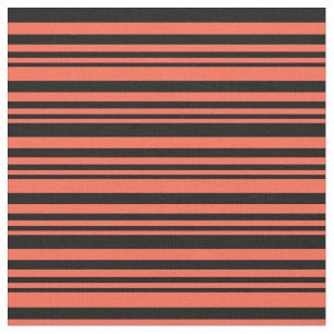Red & Black Lined Pattern Fabric