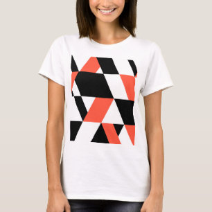 Red-black, modern, trendy, urban geometric design T-Shirt