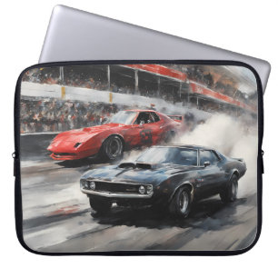 Red & Black Muscle cars Laptop Sleeve