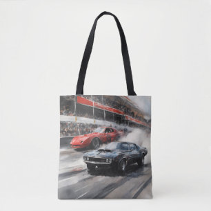 Red & Black Muscle cars Tote Bag