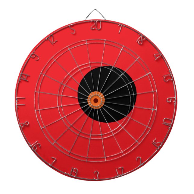 Red Black Offset Dartboard (Front)