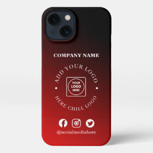 Red Black Ombre Logo Social Media iphone case