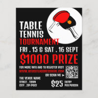 Red & Black Paddles, Table Tennis Tournament