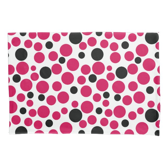 red black peas retro on white background pillowcase (Front)