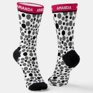 red black peas retro on white background socks