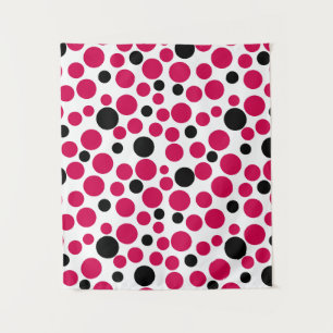 red black peas retro on white background tapestry
