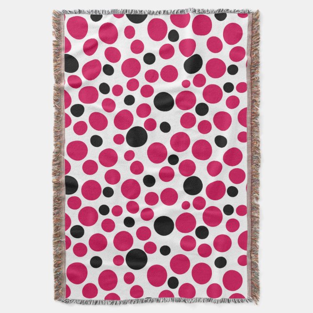 red black peas retro on white background throw blanket (Front Vertical)