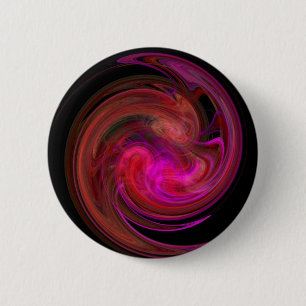 RED BLACK PINK LIGHT VORTEX,Fractal Art 2 Inch Round Button