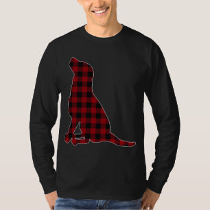 Red Black Plaid Black Lab Lover Matching Family Pa T-Shirt