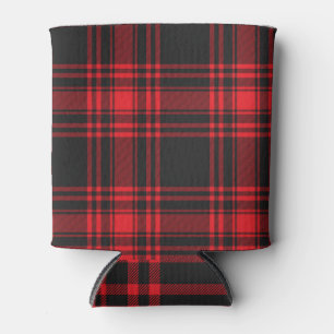 Red & Black Plaid Can Cooler