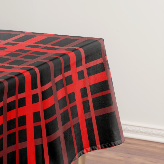 Red & Black Plaid Tablecloth (In Situ)