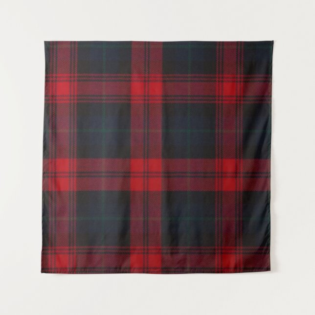 Red & Black Plaid Tapestry/Backdrop Tapestry (Front)