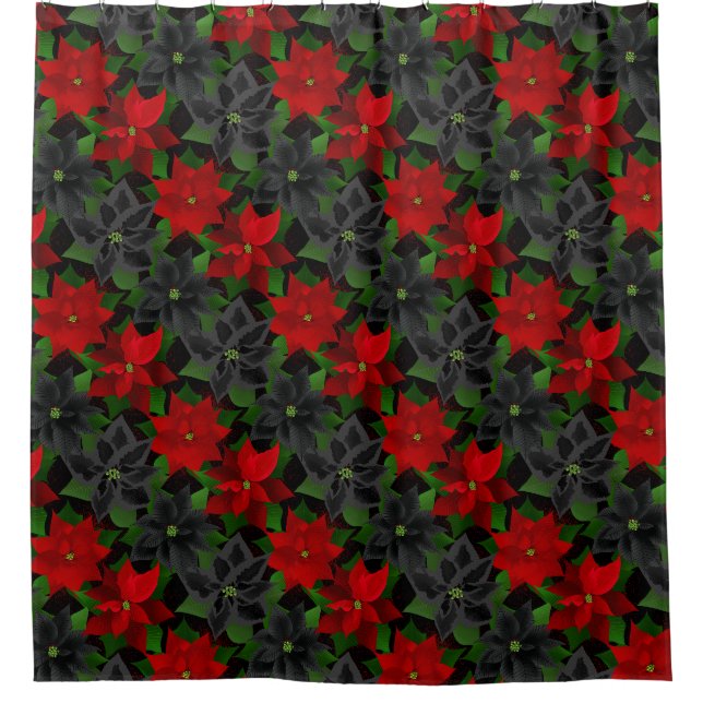 Red Black Poinsettias Goth Chrstimas (Front)