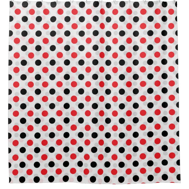 Red Black Polka Dots Textile Pattern Design (Front)
