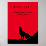 Red Black Pop Art Leadership Wolf Howling Poster<br><div class="desc">Wolves Digital Artwork - Wolf Silhouette Computer Animal Art - College Pop Art - Wild Animals Computer Images</div>