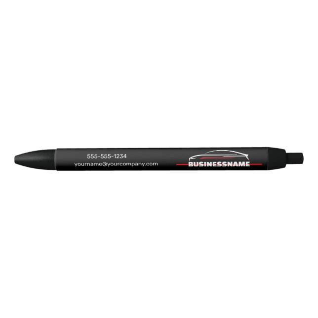 Red & Black Professional Automotive Car Detailing Ink Pen (Front)