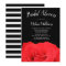 Red & Black Rose Bridal Shower Invitations