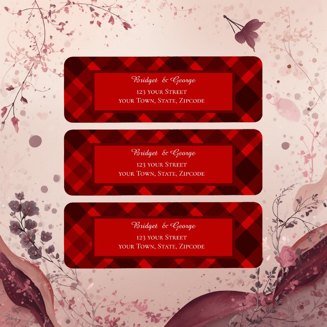 red black scottish celtic tartan wedding pattern (Creator Uploaded)