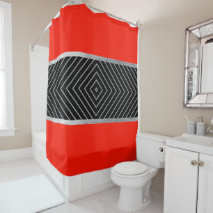 Red, black, silver and white stripes