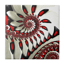 Red & Black Spiral Fractal