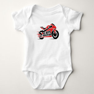 Red Black Sport Motorcycle Baby Bodysuit