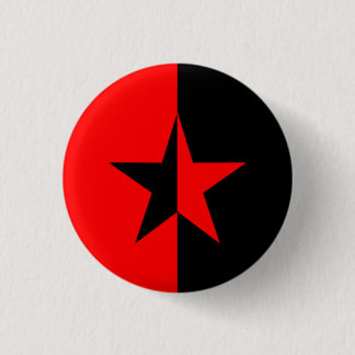 Red/Black Star 1 Inch Round Button