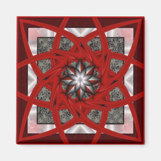 Red Black Star 2 Magnet