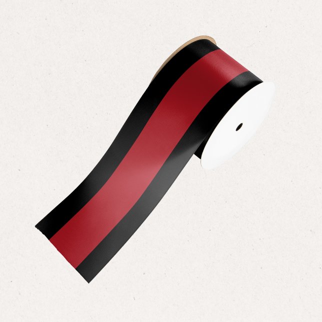 Red & Black Stripes Christmas Gift Satin Festive Ribbon (Creator Uploaded)