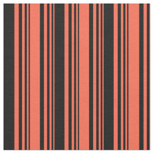 Red & Black Stripes Fabric