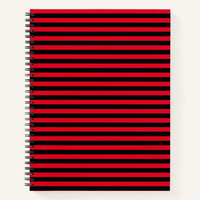Red/Black Stripes Notebook (Front)
